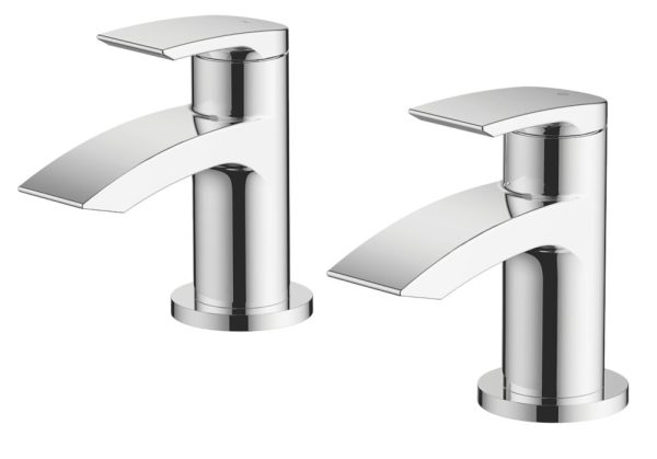 Wye Bathroom Basin Taps Chrome 1 Pair