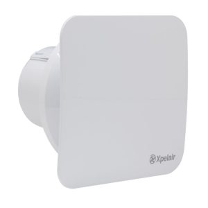 Xpelair LVCV4SR 100mm (4") Axial Bathroom or Kitchen Extractor Fan with Humidistat & Timer White 220-240V